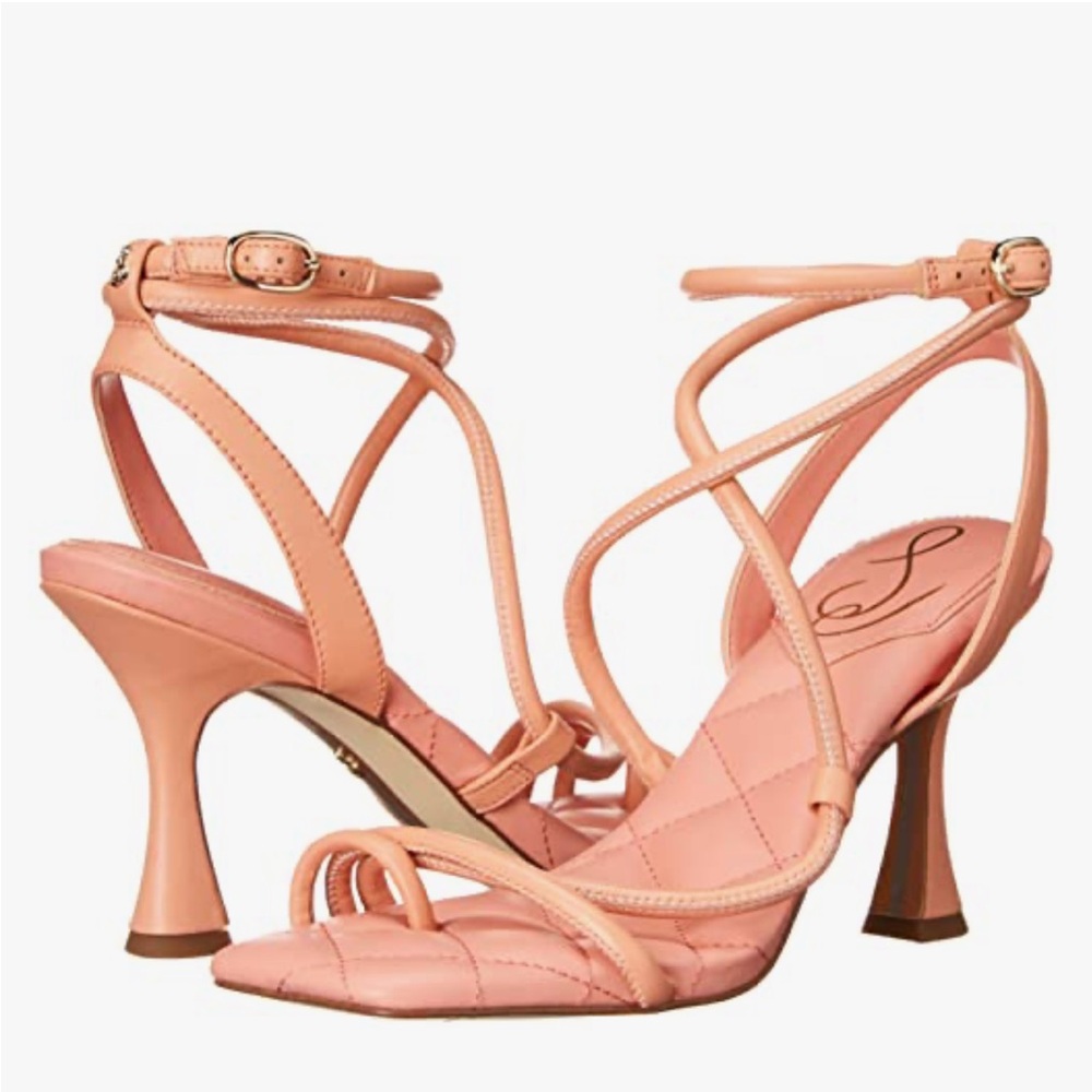 SAM EDELMAN Maven Strappy Heeled Square Toe SANDALS Size 8